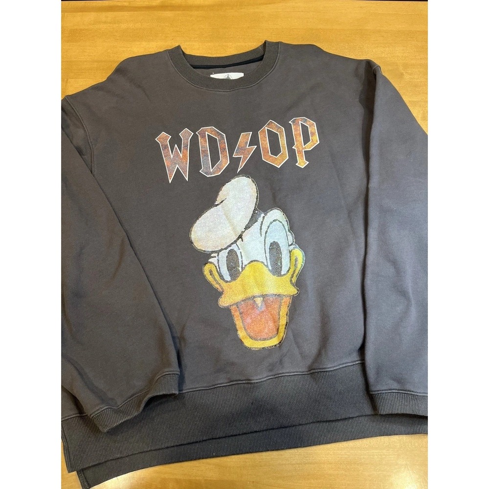 2018 Ordinary People x Disney Collab Donald Duck Gray Sweatshirt Size Large